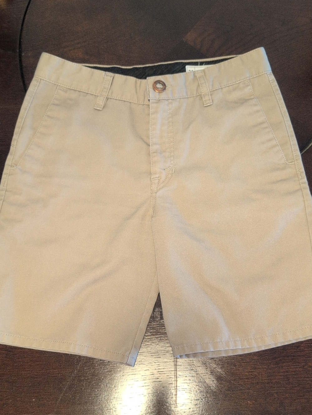 Volcom Men's Flat Front Khaki Shorts Size 28